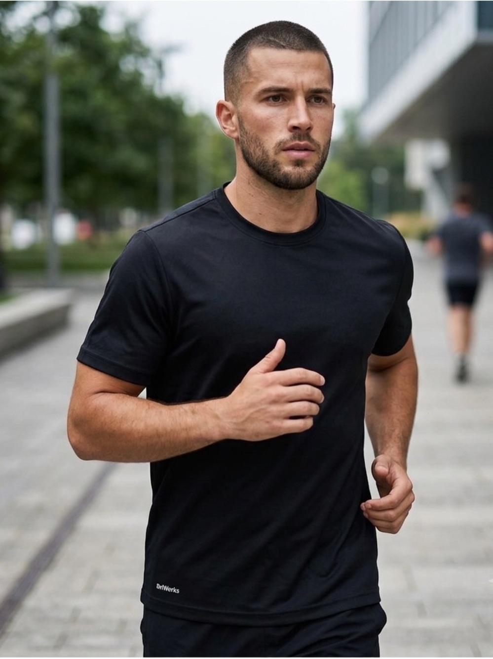 Athletic Works Black Short Sleeve Performance Tee